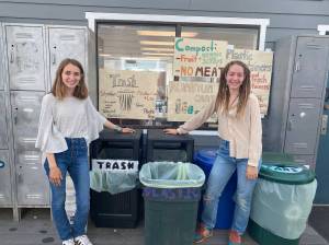 Contributed photo
Spring Street International 2021 graduates Linnea Morris and Ela Anevine did a deep dive into waste management.