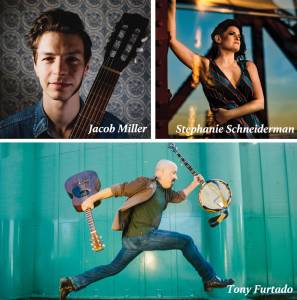 Jacob Miller, Tony Furtado, and Stephanie Schneiderman will be performing live at Eastsounds Village Green at 6pm Sunday, June 27. Visit <a href="http://www.OrcasCenter.org" target="_blank">www.OrcasCenter.org</a> for more information.