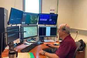 Sienna Boucher/staff photo
Tom Eades has worked for SJC dispatch for three decades.