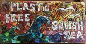Contributed photo
Plastic Free Salish Sea sign made from plastic found on San Juan County beaches.