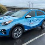 The electric vehicle that Krista Bouchey will drive.