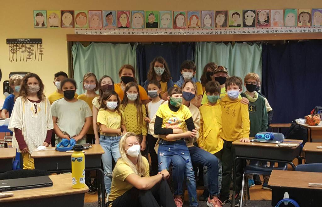 Theo Johnston photo
Emma and her classmates wore yellow on Sept. 30, Microcephaly Awareness Day.