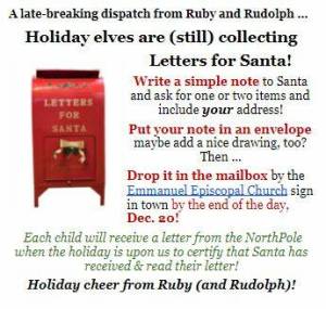 It's not too late to send your letter to Santa!
