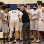 Corey Wiscomb photo
Head Coach Ed Lago talking to his team.