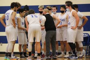 Corey Wiscomb photo
Head Coach Ed Lago talking to his team.