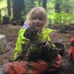 A child at Kaleidoscope's Forest School.