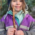 A child at Kaleidoscope's Forest School.