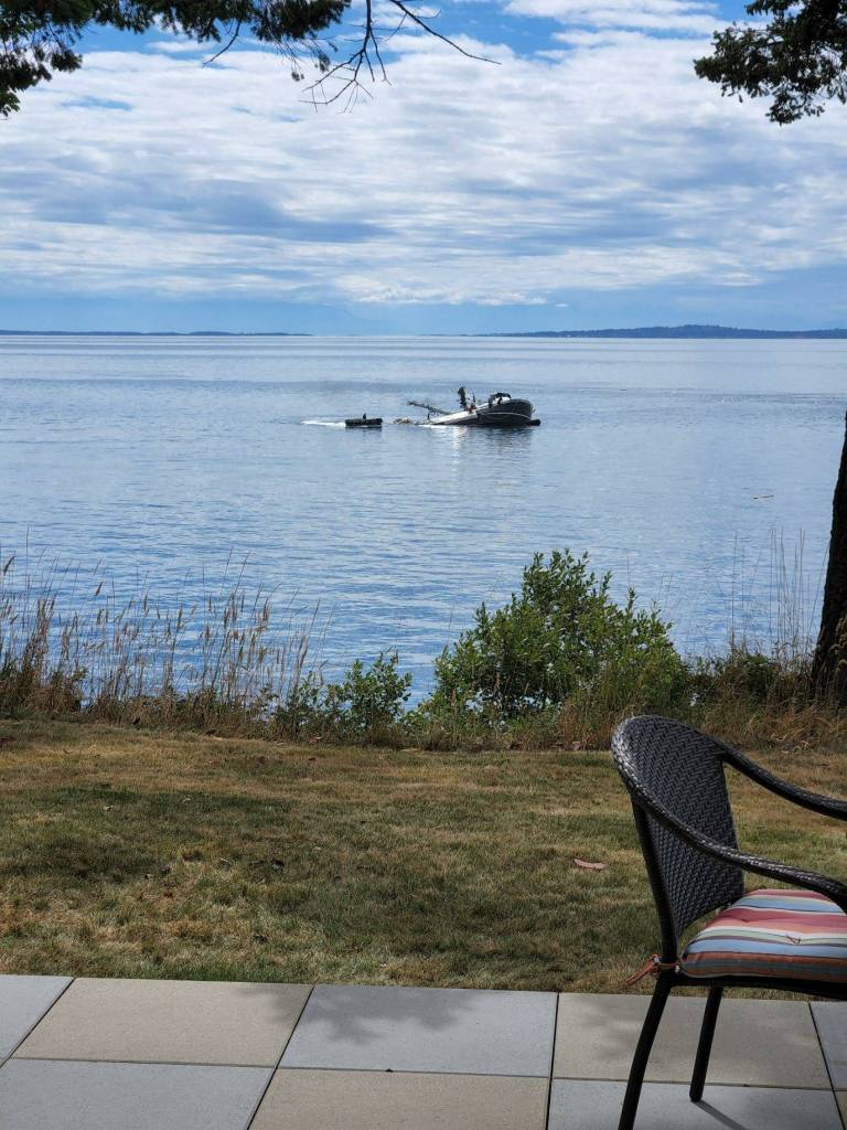 The ALEUTIAN ISLE fishing boat just moments before it sank off the west side of San Juan Island.
photo courtesy Mark Scheer.