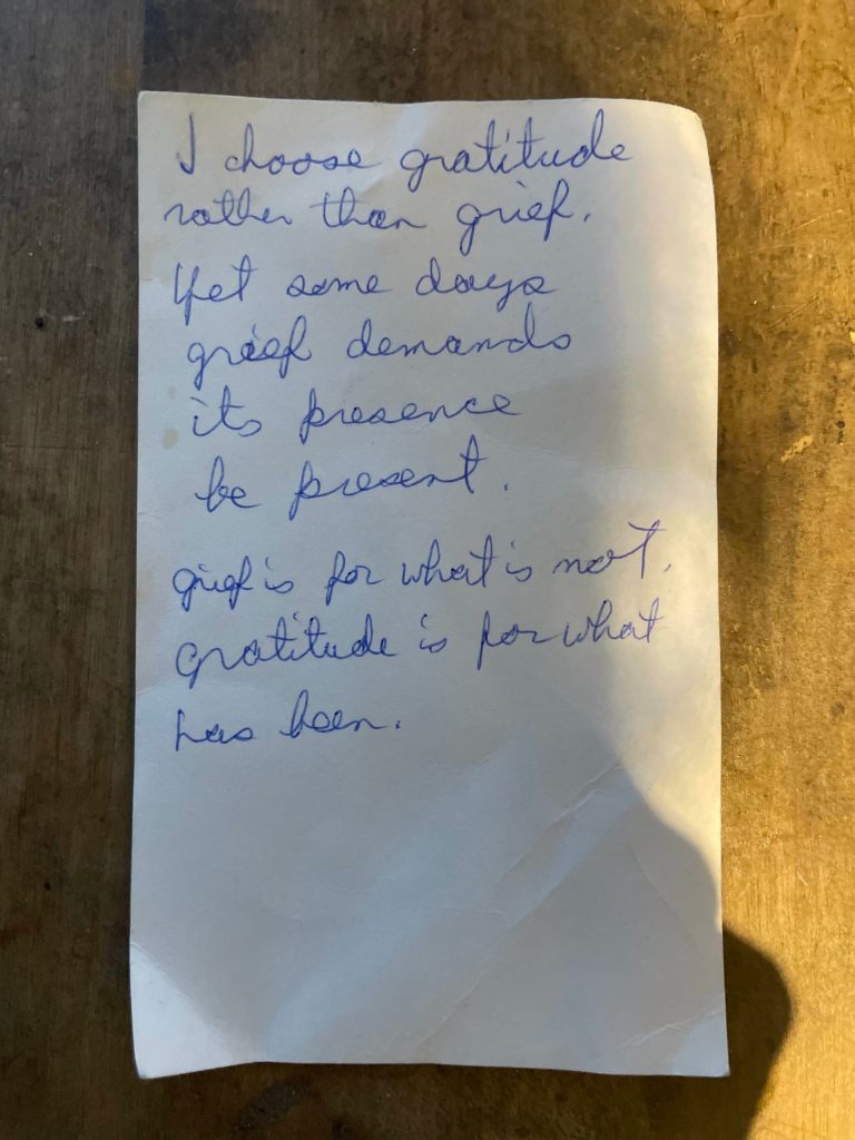 A sample of the small notes her daughter found in Rivkah's yurt after she passed./CONTRIBUTED PHOTO