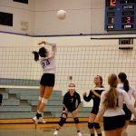 Corey Wiscomb photo.
Ava Ashcraft elevates over the net.