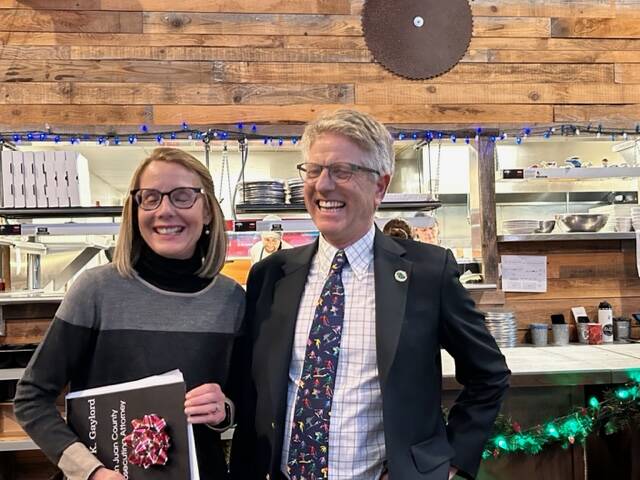 Heather Spaulding \ Staff photo
Randy Gaylord celebrates with his wife Marnie