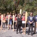 Contributed photo.
Rosie Cayou (center) and descendants of Henry Cayou gather to celebrate the naming of Cayou Channel.