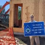 Contributed photo by San Juan County
Ryan Page outside a new affordable housing project.