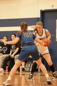 Contributed photo by Cory Wiscomb
Junior Bethany Carter squares off against Mount Vernon Christian player.