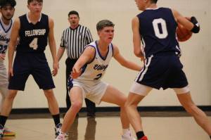 Corey Wiscomb photo. Tommy Anderson-Cleveland brings the defense.