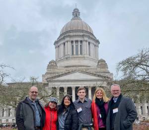 Contributed photo
L-R: Chris Sutton, Bridget Broderick, Ayn Gailey, Ryan Krisch-Derr, Linda Sheridan, Orcas School Superintendent Eric Webb.