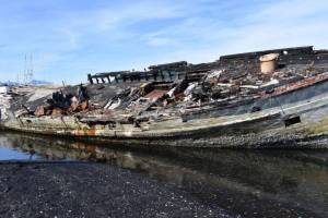A derelict vessel in Ladysmith. (Black Press file photo)