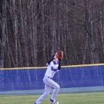Corey Wiscomb photo
Jefferson Freeman tracks a long fly ball for the catch. The hit was in the final at-bat for Darrington and a dramatic moment in the tie game.