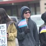 Heather Spaulding \ Staff photo
Lucy Marinkovitch (left) with fellow Trans community supporters.