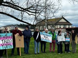 Heather Spaulding \ Staff photo
Supporters came together for the Trans community.