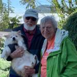 Hannah with her new owners.