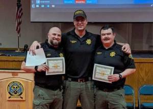 Contributed photo
San Juan County has three newly trained Animal Control Officers now stationed on three of the ferry-served islands. From left to right, Deputy Jason Gross (Orcas), Deputy Walker Vandenhazel (Lopez), and Deputy Nicholas Wainwright (San Juan) all were recently certified at the Criminal Justice Training Academy in Burien.