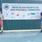 Group A Mixed Doubles finishers: Kevin and Christine Lee (second place), and Leah and Gib Black (first place).