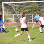 Corey Wiscomb photo.
Joaquin Shanks Morales penetrates the defense and fires a shot to the back of the net.