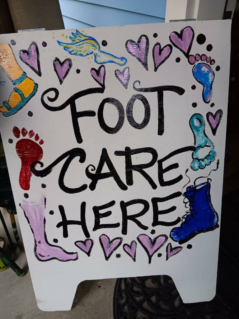 Sign created by Carla Stanley's art class at Orcas Senior Center/CONTRIBUTED PHOTO