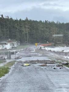 Contributed photo by the San Juan County Sheriffs Office
MacKaye Harbor Road impassible Jan. 9