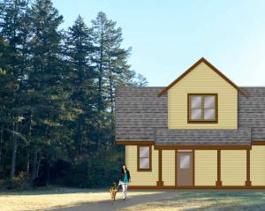 A rendering of a Kidder Way townhouse on Orcas.