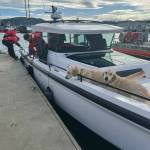 Contributed photo by the US Coast Guard Bellingham Station
Boat and its human and canine passengers arrive safe on shore.