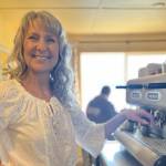 Colleen Smith Summers/staff photo.
Above: Erin Timmins in the Bookstore Coffee Company.