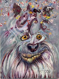 I AM DOG, oil on canvas.