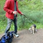 Rescuer Mike Puccio after finding Chet.