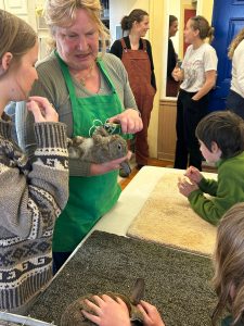 Jan Sanburg with the 4-H kids.