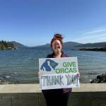 Erica Lyons with the farmers market.