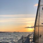 Sunset captured from the bow of the teams boat, Loose Cannon, during the race
Submitted photo