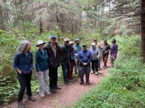 Participants in the public event at Crescent Beach Preserve.