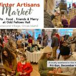 people at the winter artisans market