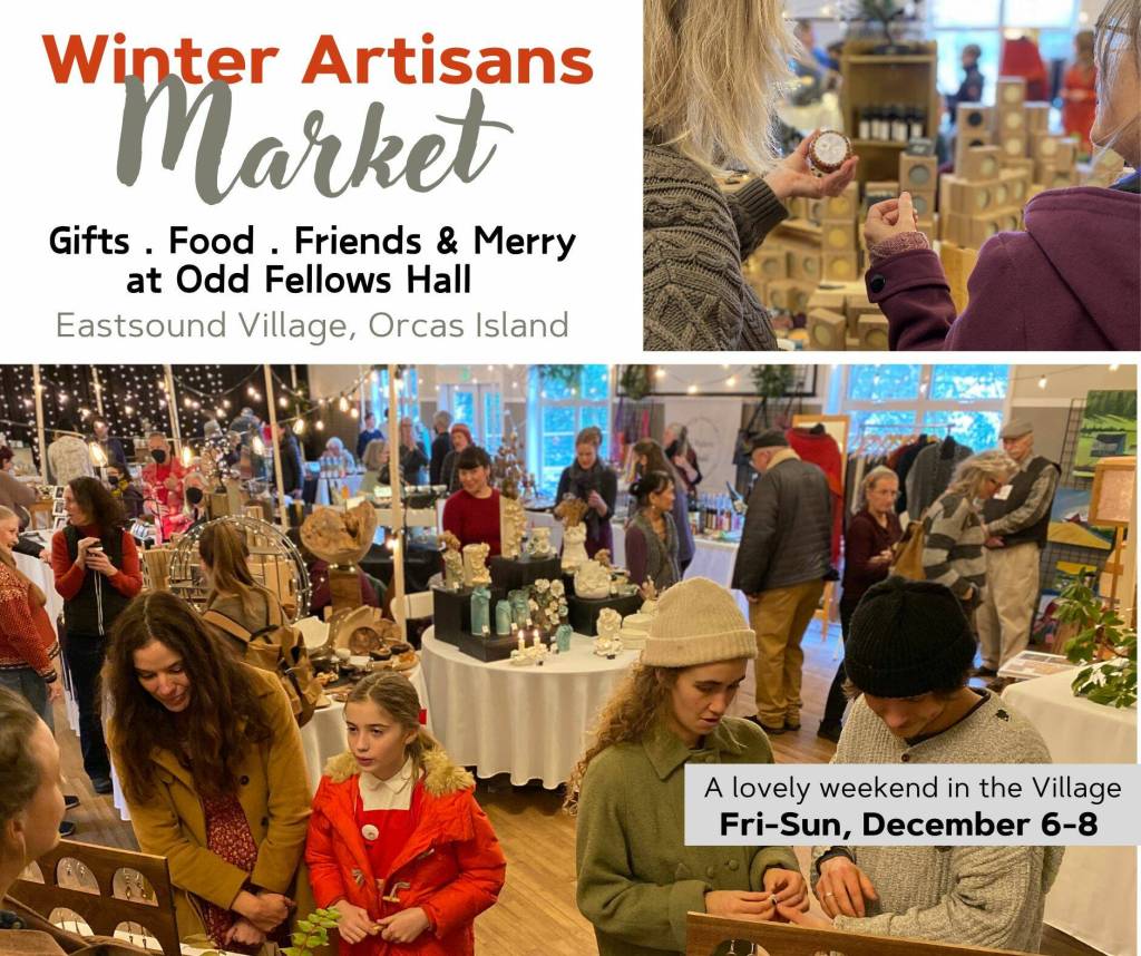 people at the winter artisans market