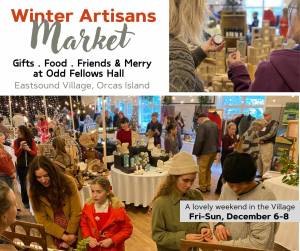 people at the winter artisans market