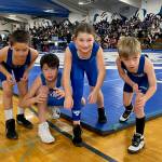 WSWA Sedro Woolley Slam. Left to right: David Nunez, Weston Wooding, Aria Griffin and Elliot Wooding.