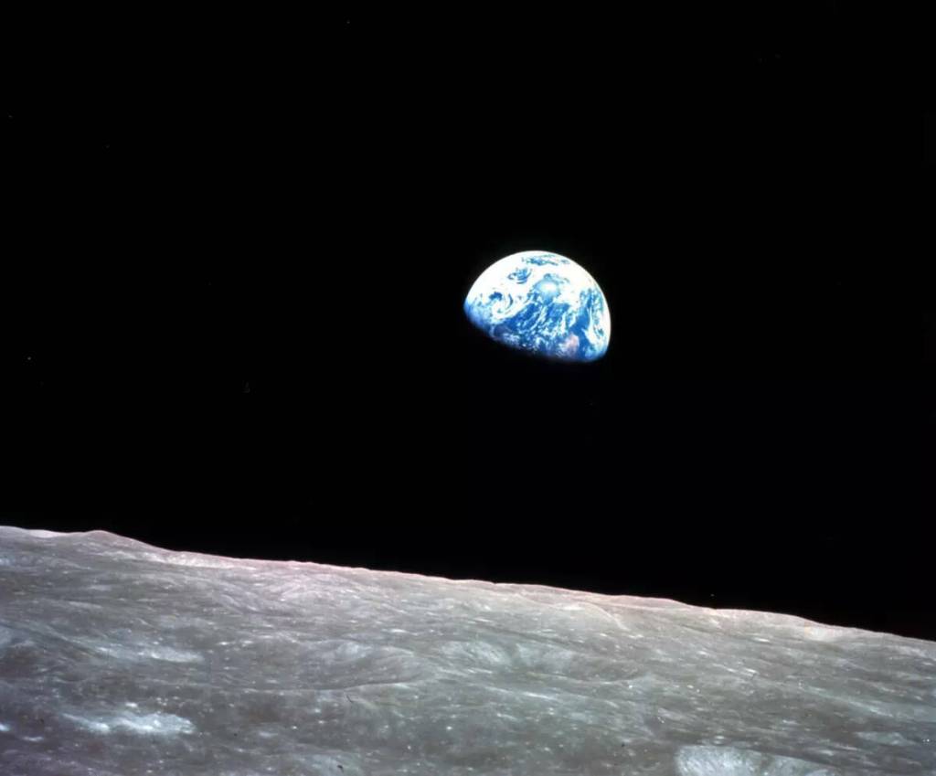 Earthrise by William Anders courtesy of NASA.
Earthrise by William Anders courtesy of NASA.