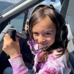 Contributed photo.
OCS student tries out the plane controls.