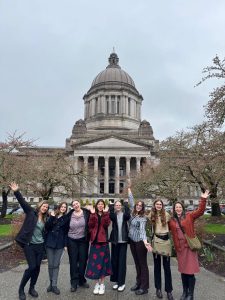 Contributed photo.
Members of the Friday Harbor High School Eco Club traveled to Olympia earlier this year to meet with legislators.