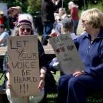 Contributed photo.
Protestors peacefully assemble for the No Kings protest.