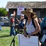 Contributed photo.
Protestors peacefully assemble for the No Kings protest.