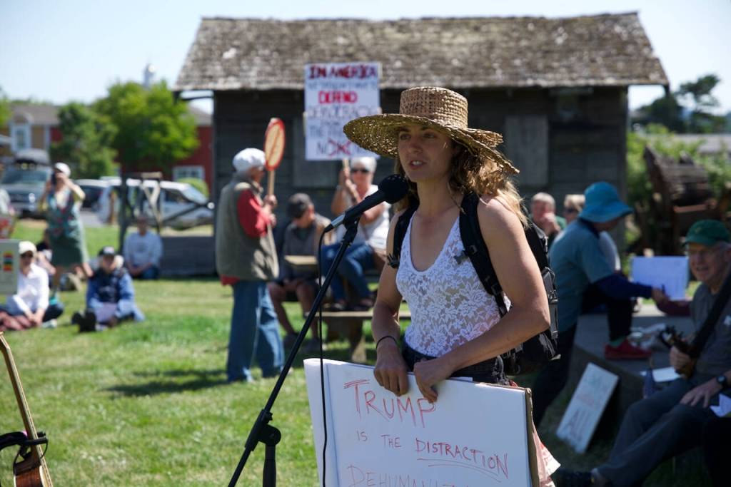 Contributed photo.
Protestors peacefully assemble for the No Kings protest.