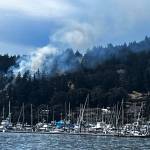Contributed photo.
The wildland fire from West Sound Marina.